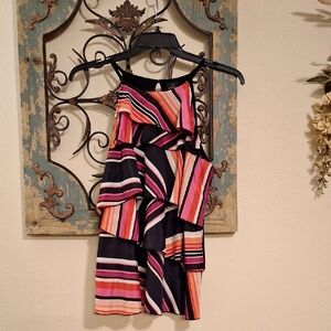 Worthington Pink and Black Spaghetti Strap Top. Excellent condition NWOT Size L